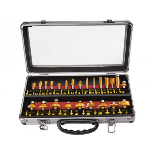 Extol Premium Formfräser für Holz mit HM-Platten, Set 24 Stück, 44039