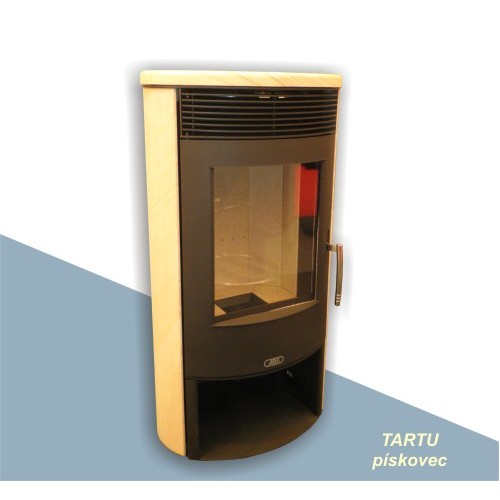 ABX TARTU 5, Holz-Kaminofen, schwarze Blech+Sandstein 46478 ABX TARTU 5, Holz-Kaminofen, schwarze Blech+Sandstein 46478