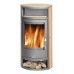 ABX POLAR 4654-4-II Holz-Kaminofen, schwarzes Blech,california/gold 4654-4KCc