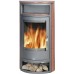 ABX POLAR 4654-4-II Holz-Kaminofen, graues Blech, chocolate-kachel 4654-4KCH