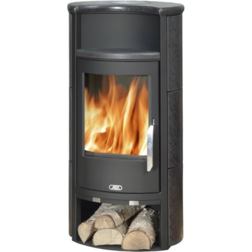 ABX PORI Holz-Kaminofen, schwarz+hämatit 4671-5KH