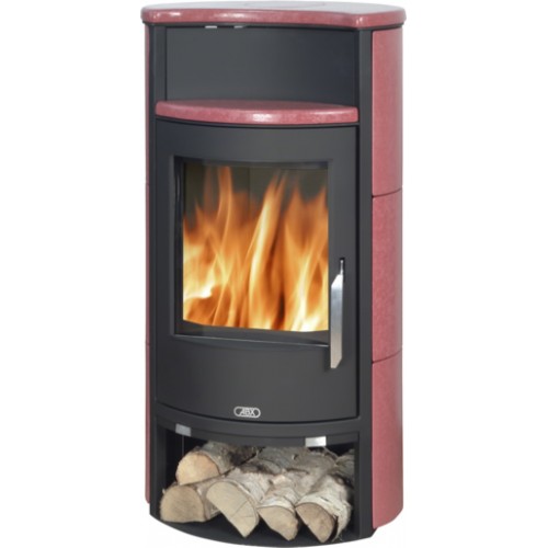 ABX PORI Holz-Kaminofen, schwarz+Karfunkel 4671-5KR