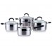 BANQUET 7-teiliges Set Edelstahl-Kochgeschirr Bravura, schwarz 48RW120907BC
