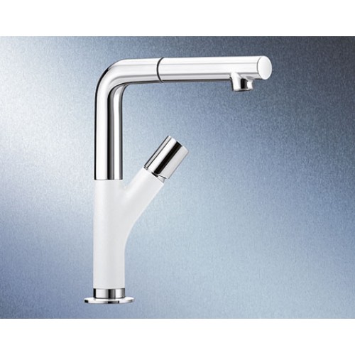 BLANCO YOVIS-S mit Schlauchbrause silgranitweiß/chrom 518295