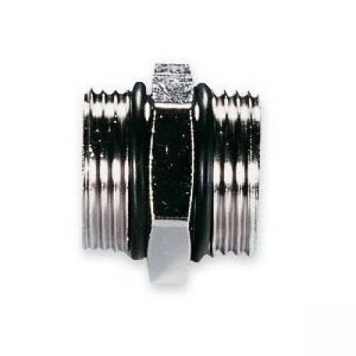 IVAR Doppelnippel, 1/2" AG × 1/2" AG, vernickelt 550019