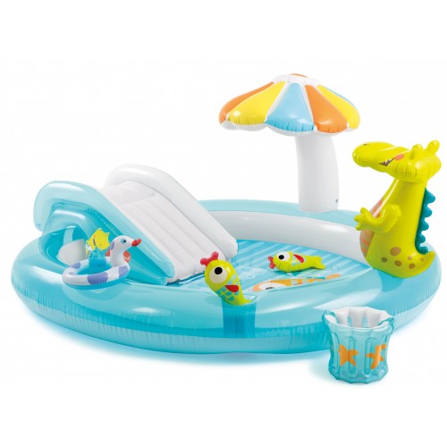 INTEX Schwimmbad Kinder Spielzentrum Krokodil 57129NP