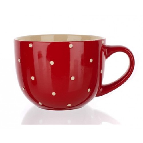 BANQUET Jumbo-Becher rot mit Punkten 6001300003