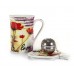 BANQUET Poppy Tee-Set, Tasse+Sieb+Teebeutelablage 60HM08020