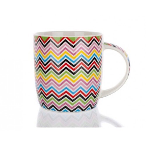 BANQUET Zickzack Keramikbecher 390 ml 60ZPX11355-B BANQUET Zickzack Keramikbecher 390 ml 60ZPX11355-B
