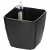 G21 Blumentopf mit Wasserspeicher Cube schwarz 22 cm, 639241