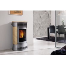 B-Ware!EDILKAMIN SPACE Pellet-Kaminofen, Sandsteinverkleidung, 640820