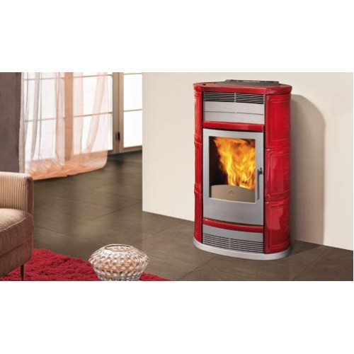 EDILKAMIN NILO Pellet-Kaminofen, rot 657020