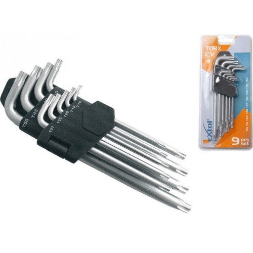 Extol Premium klucz torx L, zestaw 9 sztuki, 6601