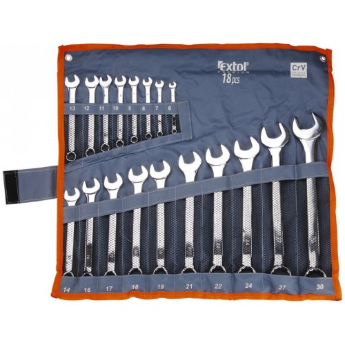 Extol Premium Ringmaulschlüssel, Set 18 Stück, 6734
