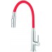 NOVASERVIS Küchenarmatur mit ausziehbarer Brause, 2 Düsen, rot/chrom 70730,0CV