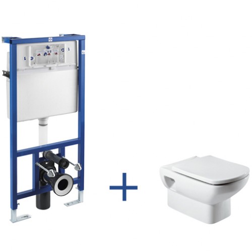 Roca Dama Senso Set Wand-WC + Vorwandelement, 789009000S Roca Dama Senso Set Wand-WC + Vorwandelement, 789009000S