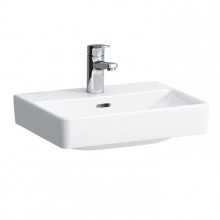 LAUFEN Pro S Handwaschbecken 45 x 34 cm weiß mit Über­lauf und 1 Hahnloch 815961001041