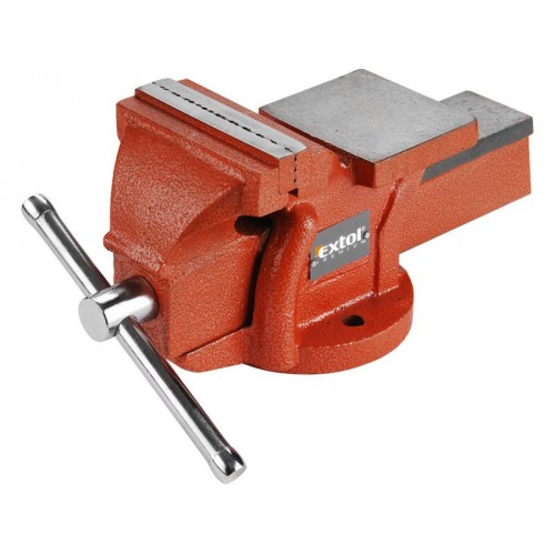 EXTOL PREMIUM bench vice 100mm, fixed base with anvil, 4.5kg 8812612