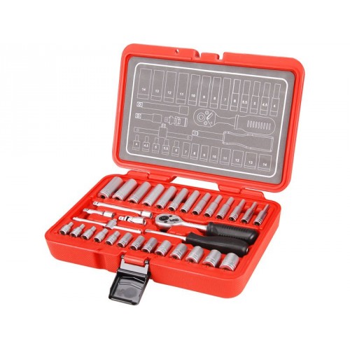 Extol Premium Steckschlüssel, Set 32 Stück, 1/4 Zoll, 8818310