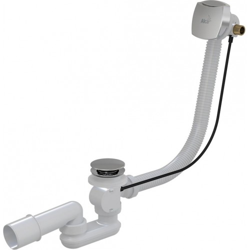 ALCAPLAST Badewanne Ab- und Überlaufgar. Automat Chrom mit Füllfunkion L80 cm, A564CRM180