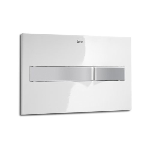 Roca PL2 DUAL Betätigungsplatte weiß / chrom matt A890096005 Roca PL2 DUAL Betätigungsplatte weiß / chrom matt A890096005