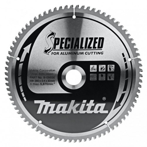 Makita B-33320 Kreissägeblatt für Aluminium 260x30mm T80= old B-09656
