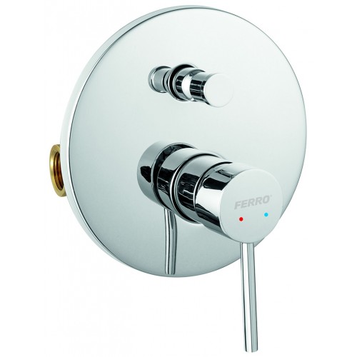FERRO FIESTA Unterputz-Wannen-/Duscharmatur mit Umschalter, Chrom BFI7P FERRO FIESTA Unterputz-Wannen-/Duscharmatur mit Umschalter, Chrom BFI7P