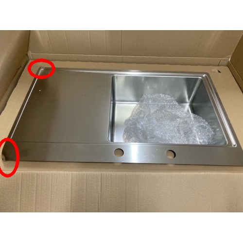 ALVEUS PURE 50 L Edelstahlspüle, 860 x 525 mm, links 1103652