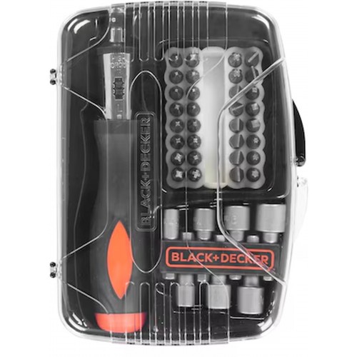 Black & Decker A7062-XJ Bit- und Steckschlüsselsatz, 40-teilig Black & Decker A7062-XJ Bit- und Steckschlüsselsatz, 40-teilig