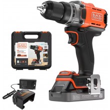 Black & Decker BCD382D1XK-QW Akku-Bohrschrauber (45Nm/18V/1x2,0Ah), Koffer