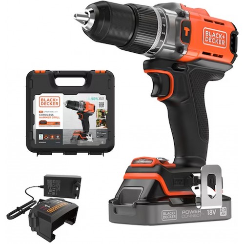 Black & Decker BCD383D1XK-QW Akku-Schlagbohrschrauber (45Nm/18V/1x2,0Ah), Koffer Black & Decker BCD383D1XK-QW Akku-Schlagbohrschrauber (45Nm/18V/1x2,0Ah), Koffer