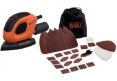 Black & Decker BEW230BC-QS Mouse Dreieckschleifer (55W) + 15 Zubehörteile und Tasche