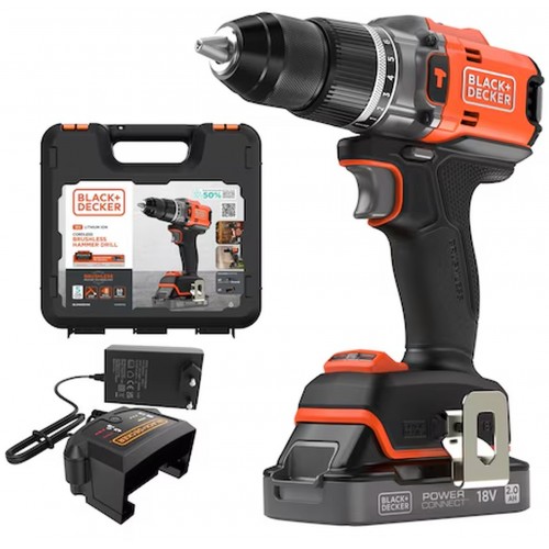Black & Decker BLD683D1XK-QW Bürstenlose Schlagbohrmaschine (50Nm/18V/1x2,0Ah), Koffer Black & Decker BLD683D1XK-QW Bürstenlose Schlagbohrmaschine (50Nm/18V/1x2,0Ah), Koffer