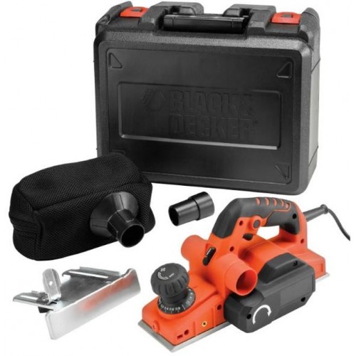 Black & Decker KW750K-QS Hobel (750W/82mm/0-2mm), TCT-Messer, koffer