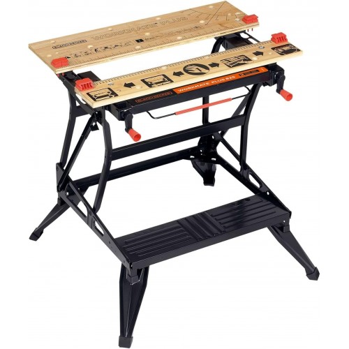 Black & Decker WM825-XJ Universal-Werkbank (250kg/740x250mm) Black & Decker WM825-XJ Universal-Werkbank (250kg/740x250mm)