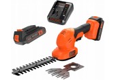 Black & Decker BCSS18D1 PowerConnect Hecken-, Gras-, Strauchschere (18V/1x2,0Ah)