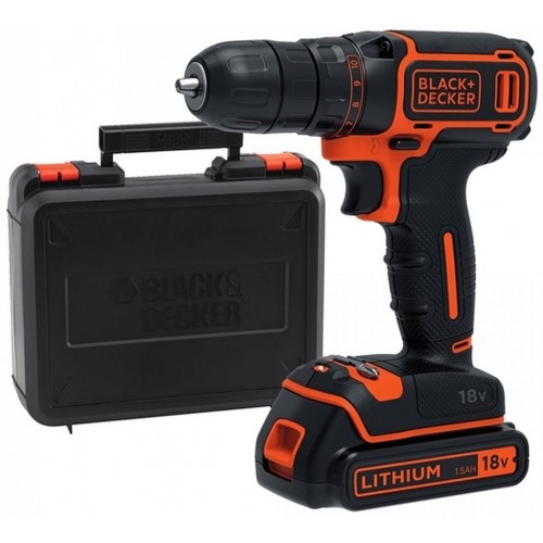 Black & Decker BDCDC18K-QW Akkuschrauber Bohrschrauber (1x1,5Ah/18V) Koffer