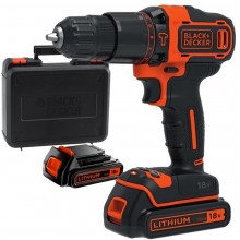 Black & Decker BDCHD18KB Akku-Schlagbohrschrauber (2x1,5Ah/18V) Koffer
