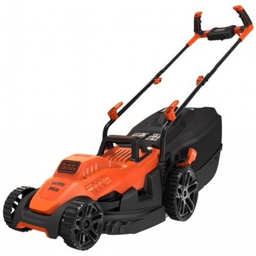 BLACK & DECKER BEMW461BH 1400W Rasenmäher, 34 cm Schnittbreite, 40L Grasfangbehälter