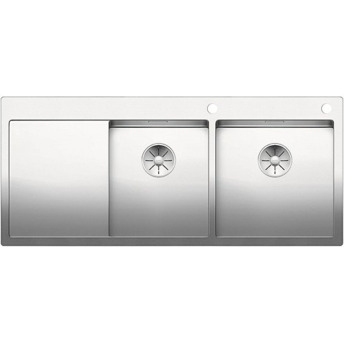 BLANCO Einbauspüle CLARON 8 S-IF Edelstahl Steelart | InFino Ablauf | Becken rechts 521651