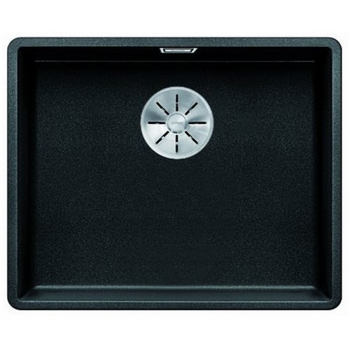 BLANCO Einbauspüle SUBLINE 500-F Silgranit flächenbündig einbaubar, InFino schwarz 525990