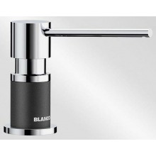 BLANCO Spülmittelspender LATO Silgranit-Look zweifarbig schwarz/chrom 526177