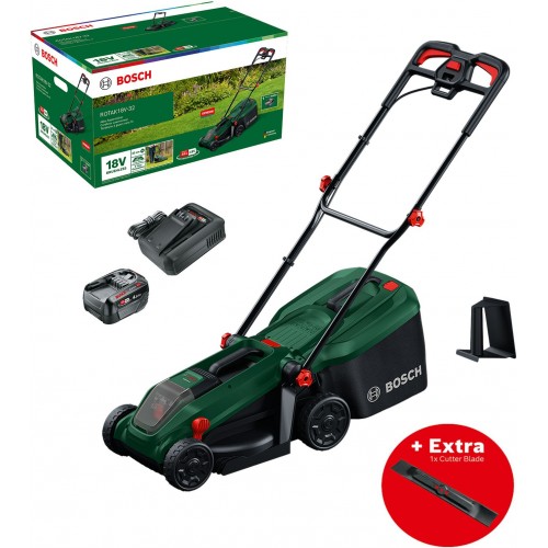 BOSCH ROTAK18V-32 Akku-Rasenmäher, zusätzliches Messer 1x4,0Ah 06008B9P02