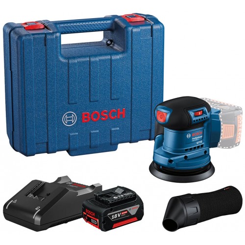 BOSCH GEX 185-LI PROFESSIONAL Exzenterschleifer, 1× GBA 18V 4.0Ah, Koffer06013A5021
