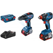 BOSCH Set: GDX 18V-200 + GSR 18V-50 + 2 x GBA 18V 4.0Ah + GAL 18V-40 in L-BOXX 06019J2220