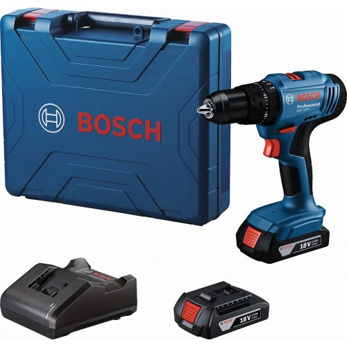 BOSCH GSB 183-LI PROFESSIONAL Akku-Schlagbohrschrauber, 2 × 2,0 Ah 06019K9100