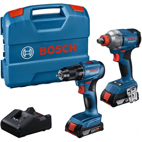 BOSCH GDX 18V-285 + GSR 18V-185 + 2× 2,0 Ah + GAL 18V-20 + PROFESSIONAL Koffer 06019N2123