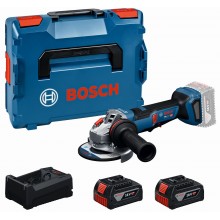 BOSCH GWS18V-11PS PROFESSIONAL Winkelschleifer, 2× 5,0 Ah, L-BOXX 06019N4302