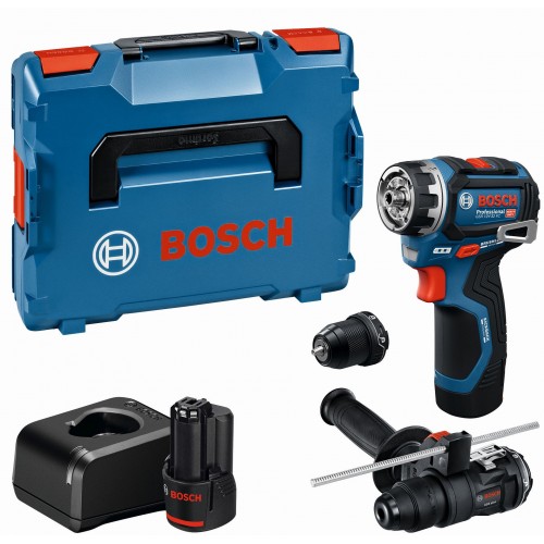 BOSCH GSR 12V-32 FC PROFESSIONAL Akku-Bohrschrauber, 2× 2,0 Ah, L-Boxx 06019N7104