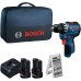 BOSCH GSR12V-31 PROFESSIONAL Akku-Bohrschrauber, 2x 12V/2,0Ah, Tasche 06019S6004